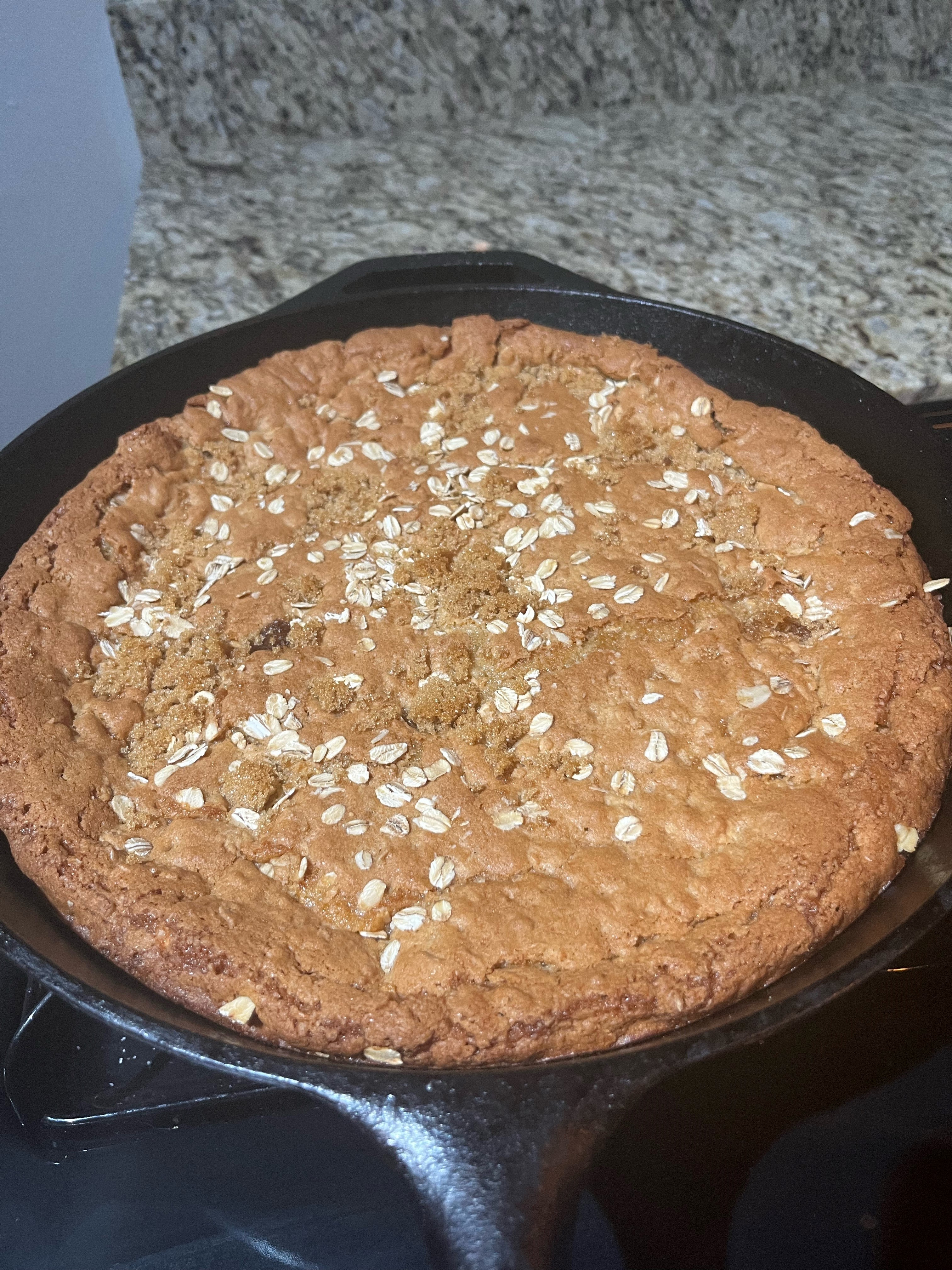 Brown Sugar Oatmeal Cast Iron Cookies